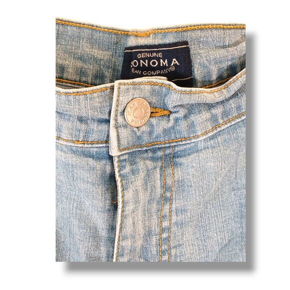 Sonoma Jean Company Light Wash Stretch Denim Jeans 5 Pocket Straight Leg Size 16 - Picture 6 of 12